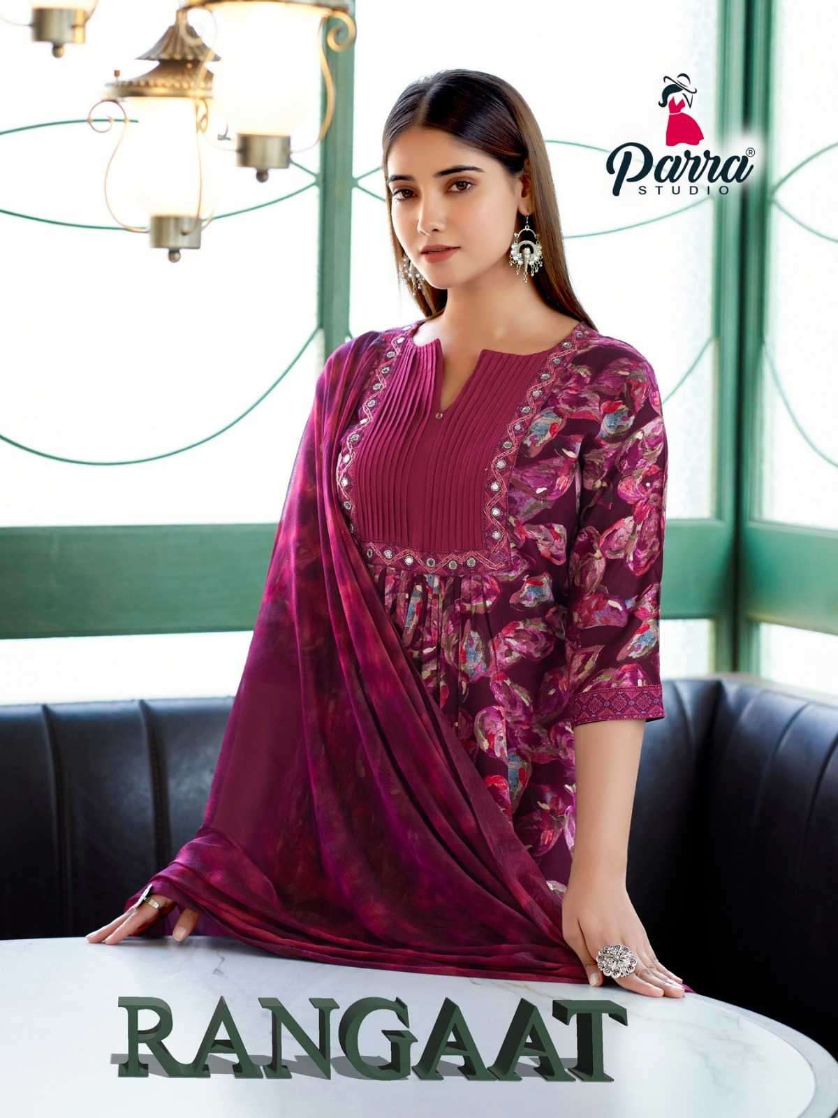 parra rangaat series 1001-1007 pure viscose readymade suit 