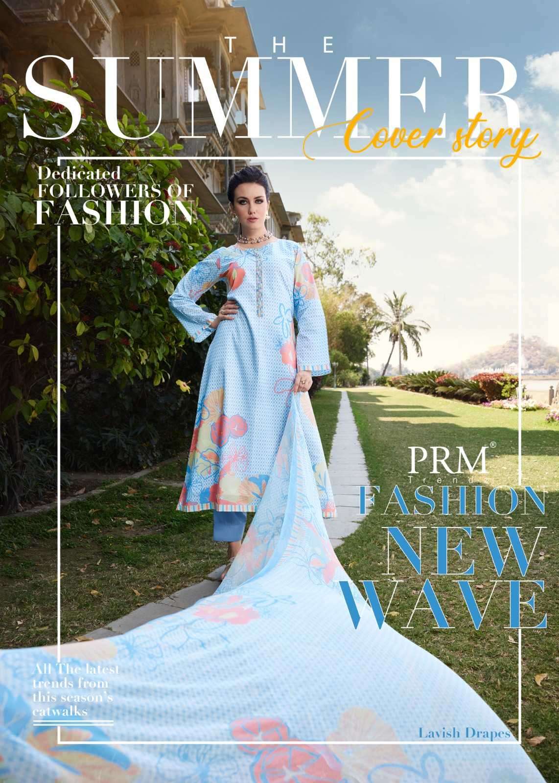 prm trendz summer cover story series 1001-1008 pure lawn cotton suit 