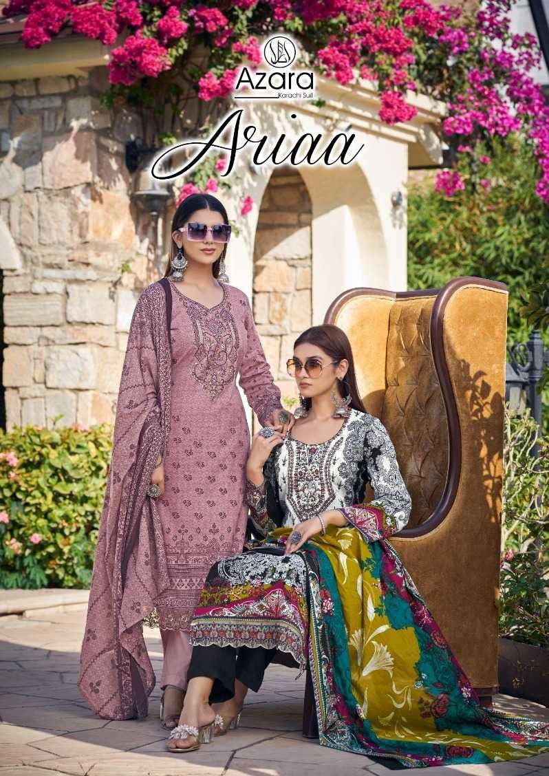 radhika azara ariaa series 90001-90006 camric cotton suit