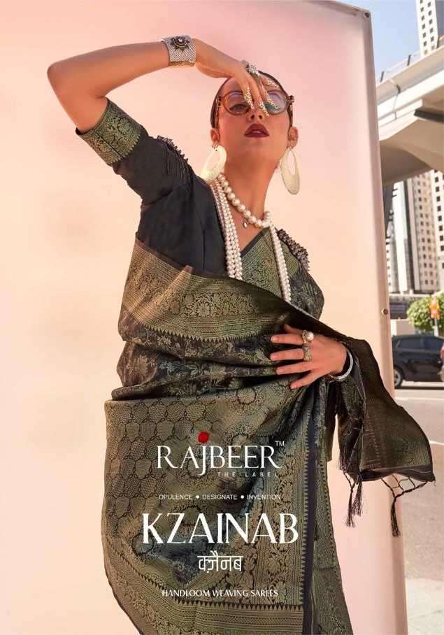 rajbeer kzainab series 13001-13006 handloom weaving sarees