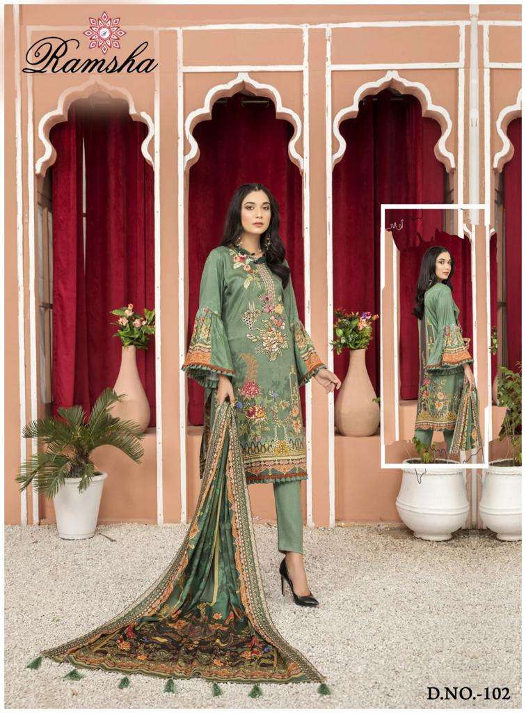 Ramsha Farasha 102 Pakistani Lawn Cotton Salwar Suit