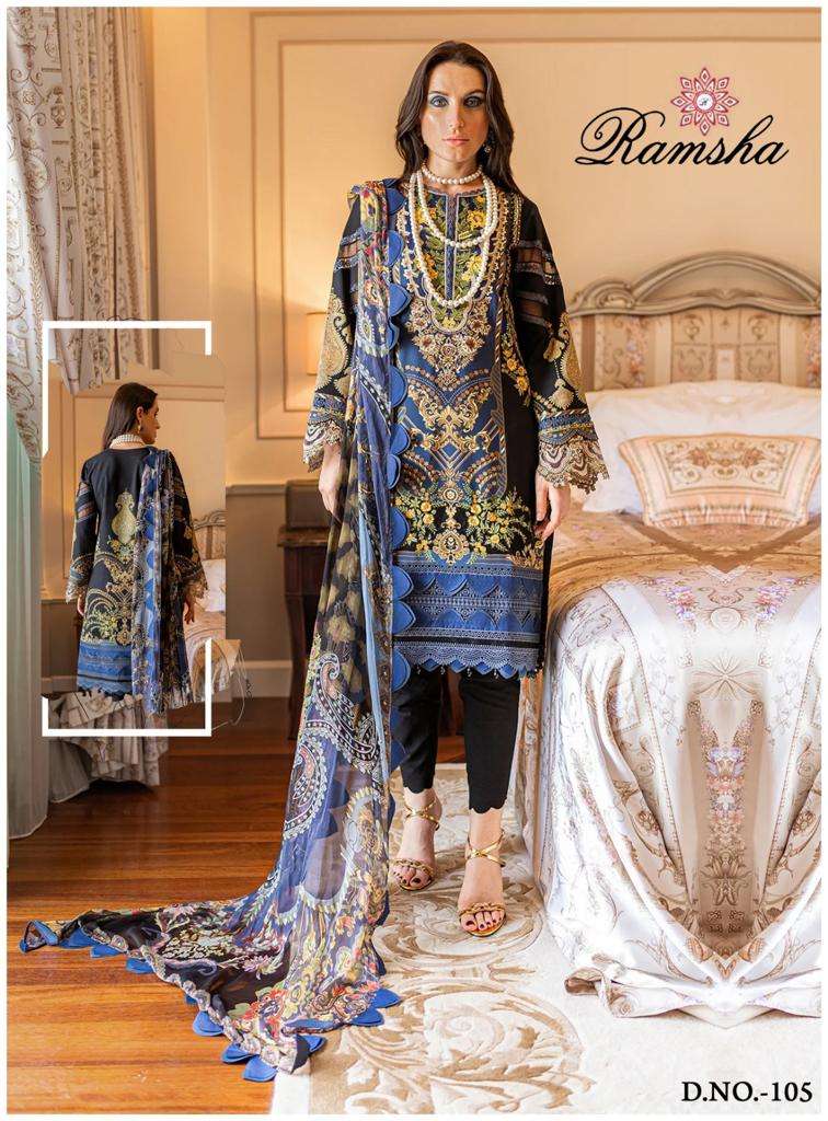 Ramsha Farasha 105 Pakistani Lawn Cotton Salwar Suit