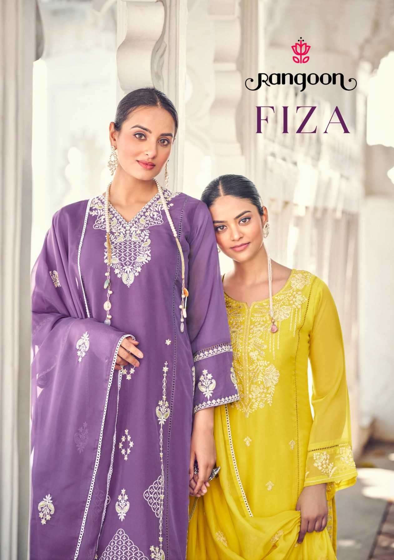 rangoon fiza series 5051-5054 Pure Organja readymade suit