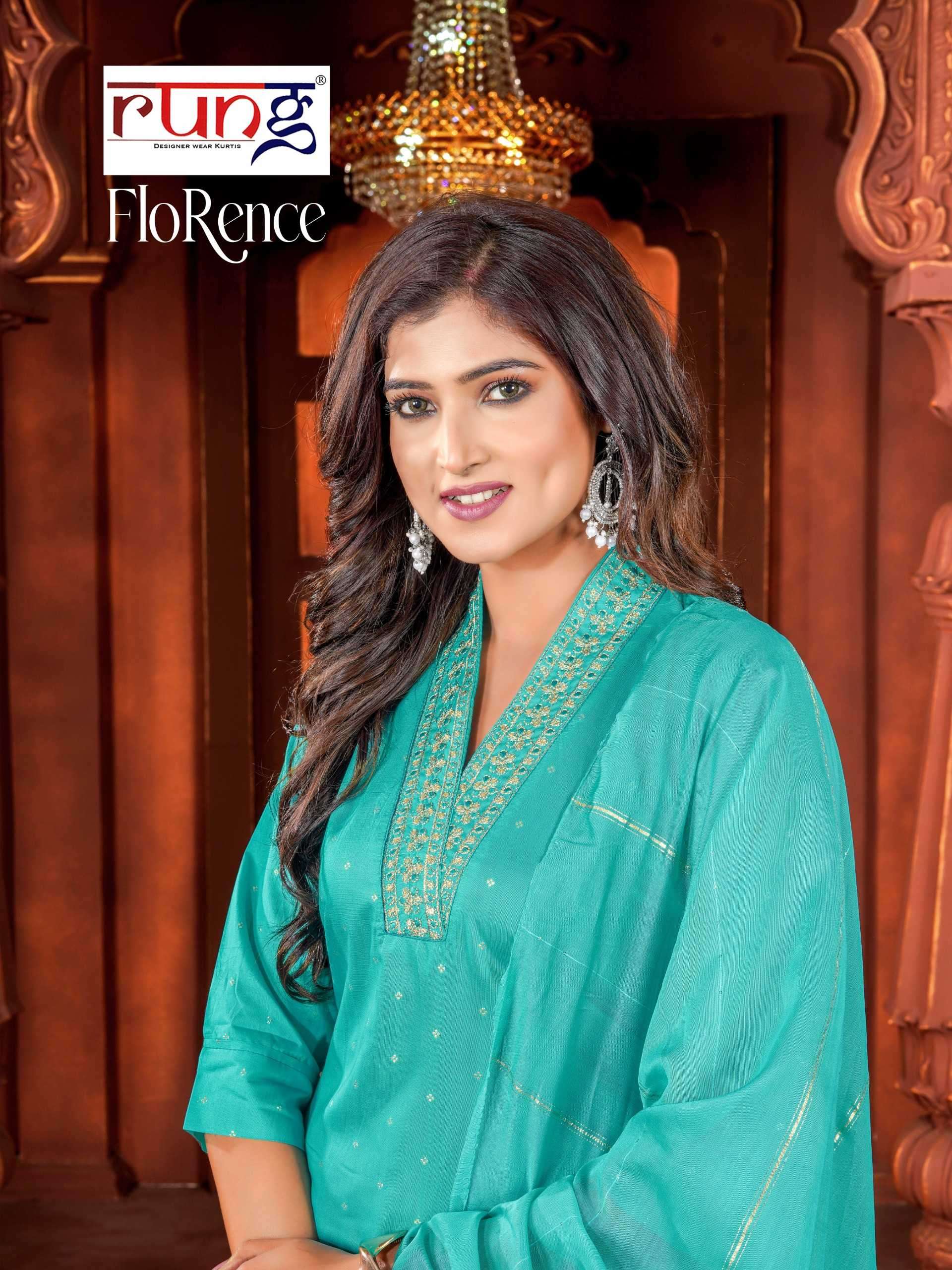 rung florence series 101-106 heavy silk readymade suit 