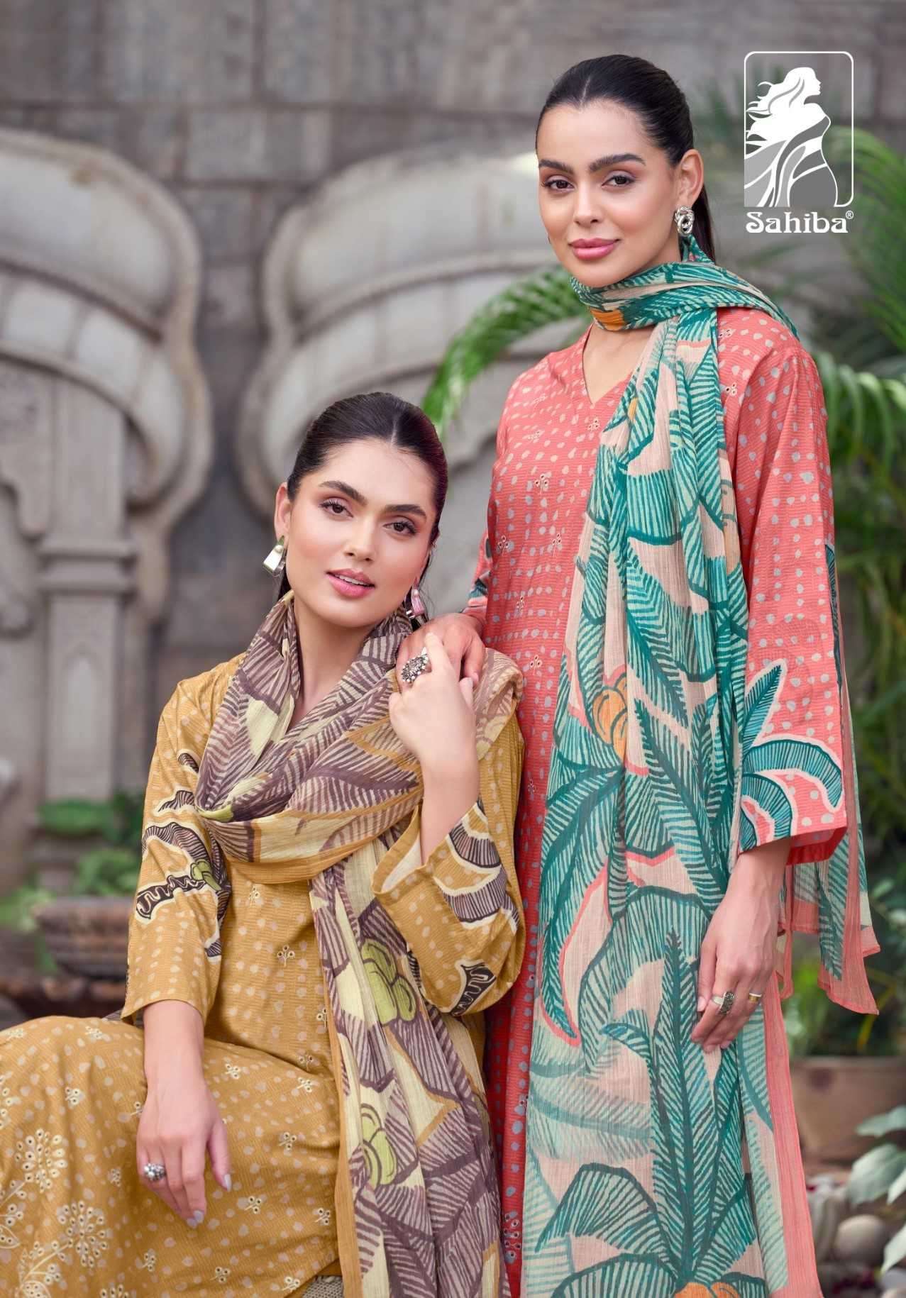 sahiba kashvi Pure Cotton Lawn Digital Print With Embroidery suit