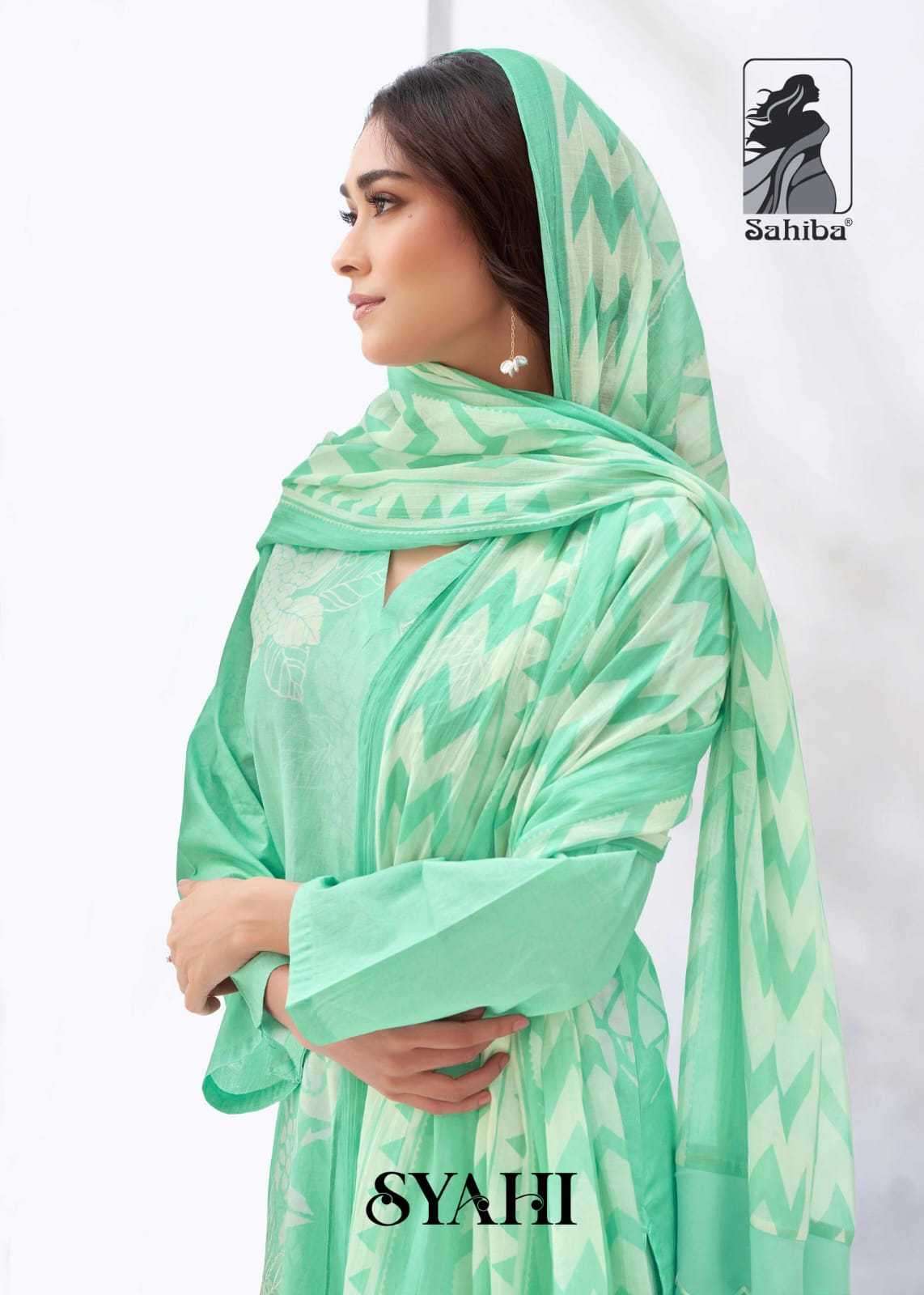 sahiba syahi pure cotton lawn digital print suit 
