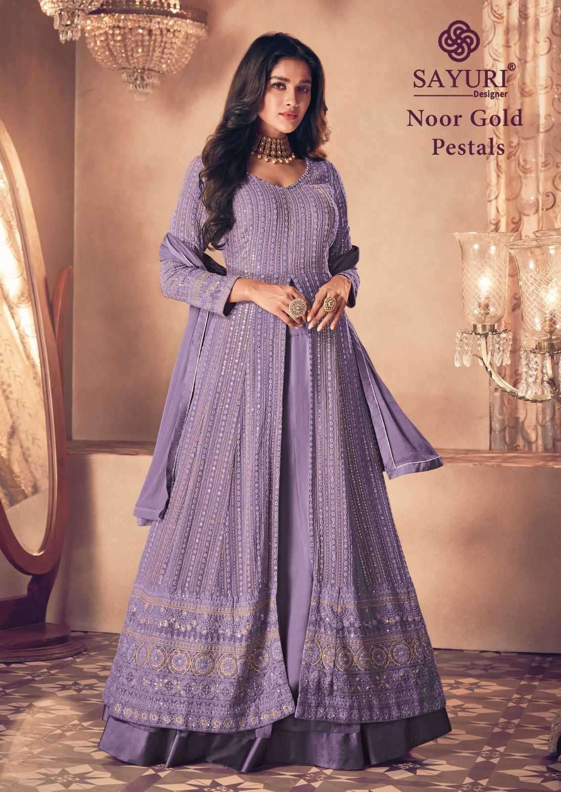 sayuri noor gold pestals series 121 real georgette suit 