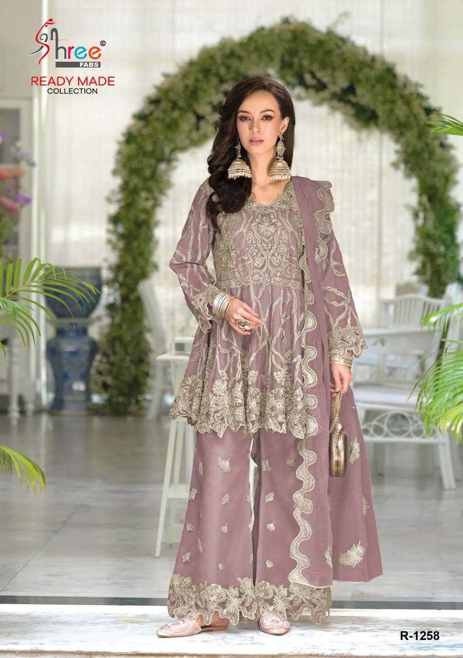 shree fab R-1258 abcd organza readymade suit 