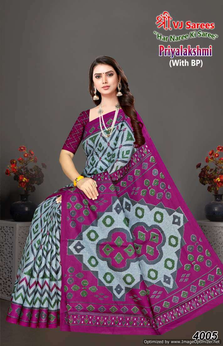 Shree priyalaxmi vol-1 series 4001-4020 Heavy Cotton Printed saree