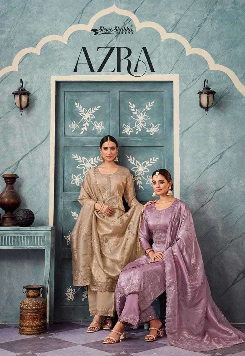 shree shalika azra seriess 1001-1006 crush organza suit