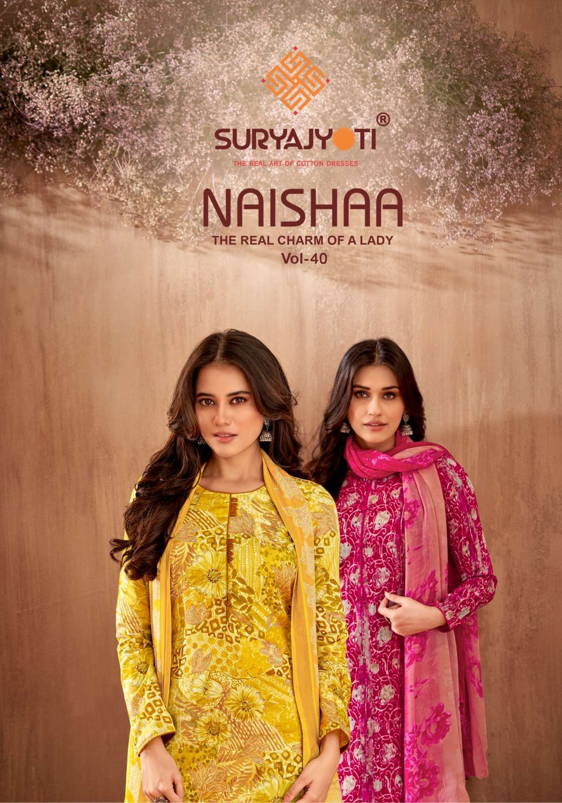 suryajyoti naishaa vol 40 series 4001-4010 jam satin suit 