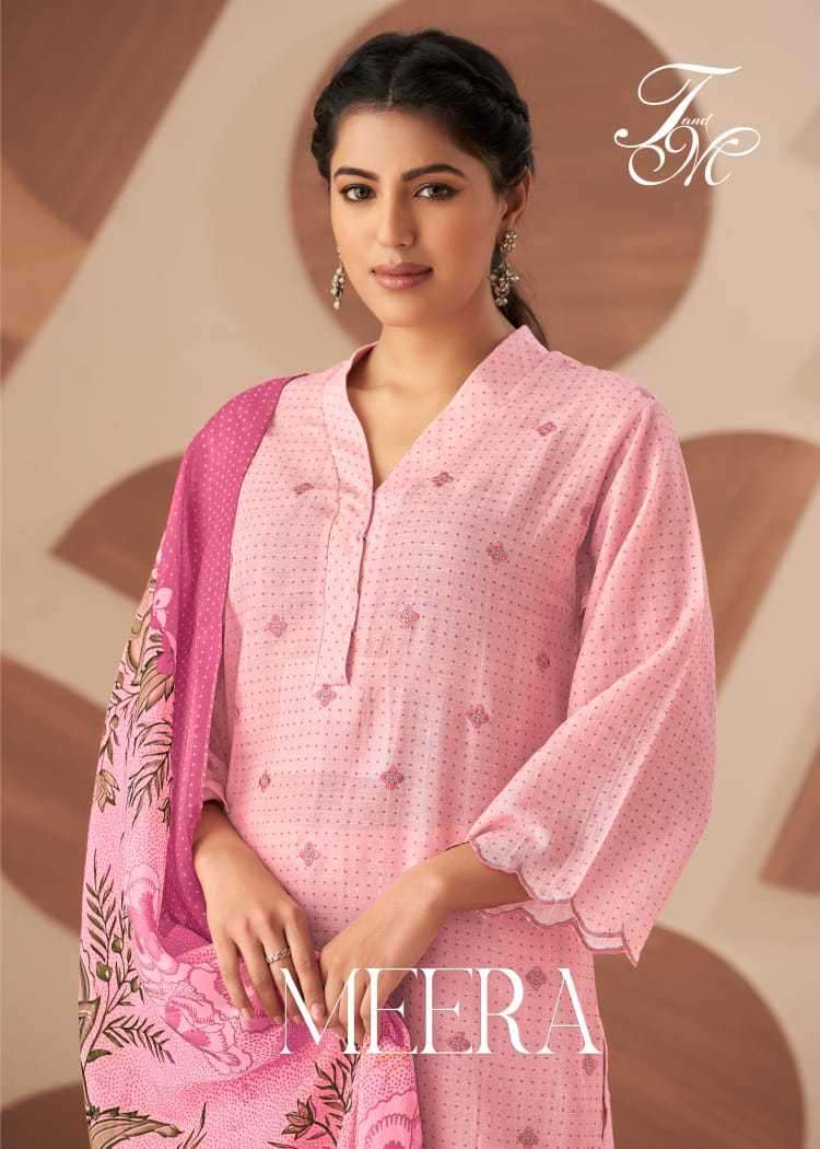 t&m designer meera viscose linen suit 