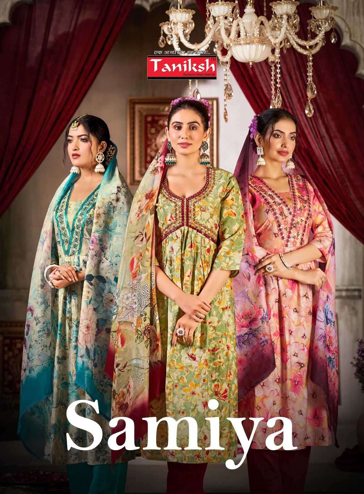 taniksh samiya vol 1 series 1001-1008 muslin readymade suit 