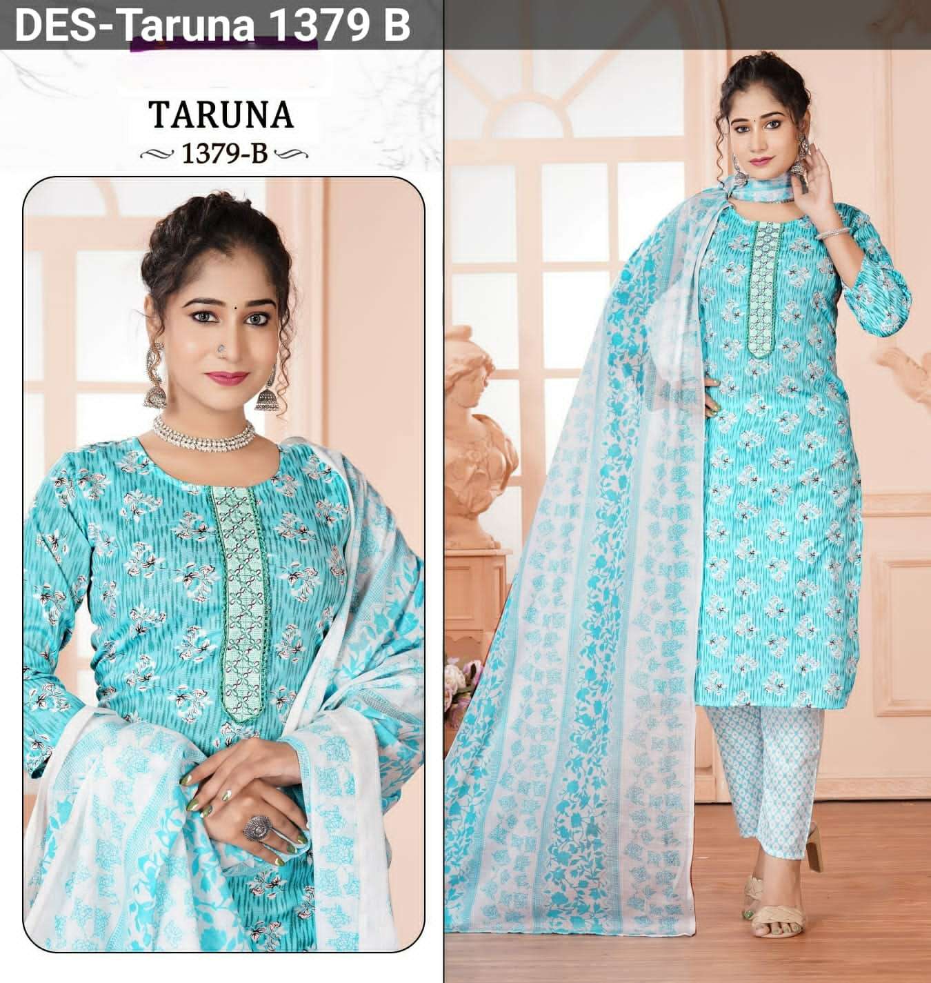 taruna designer Premium Cotton readymade suit 