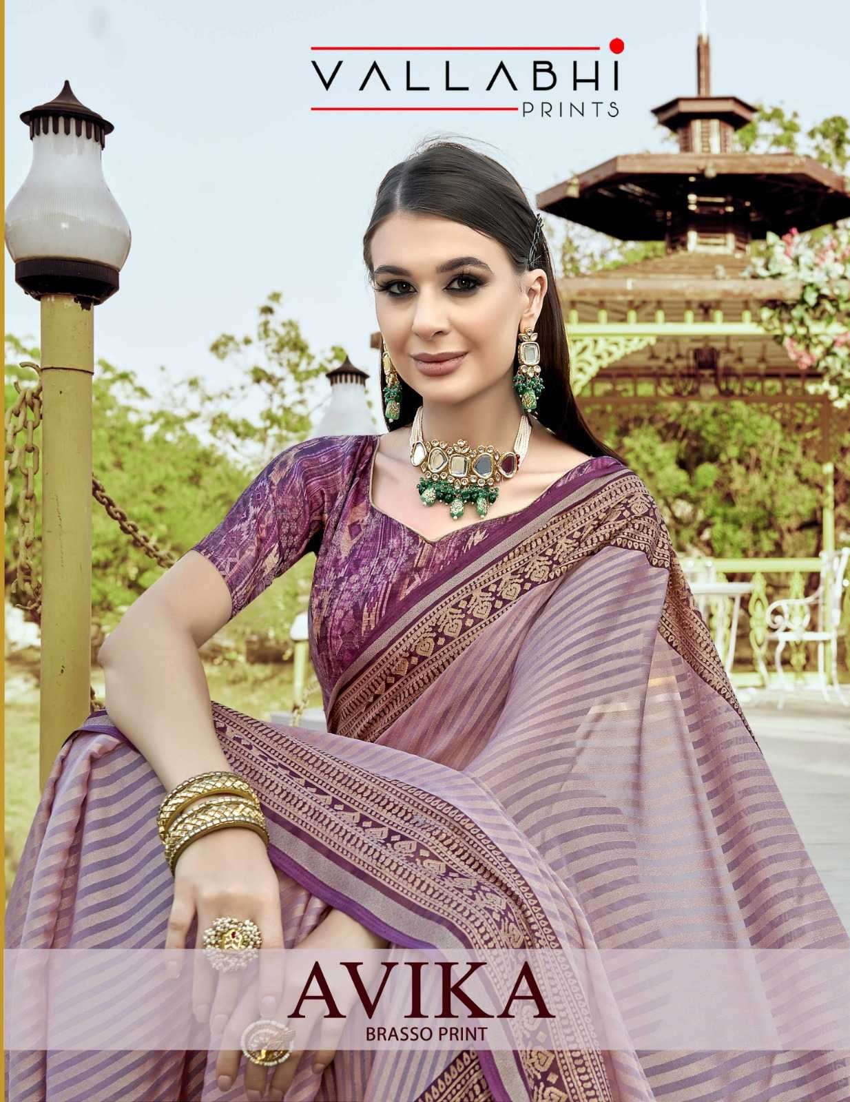 vallabhi prints avika series 26471-26476 Brasso Printed saree