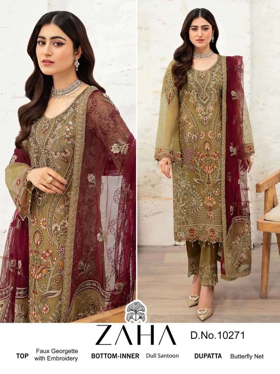 zaha 10271 georgette pakistani suit 