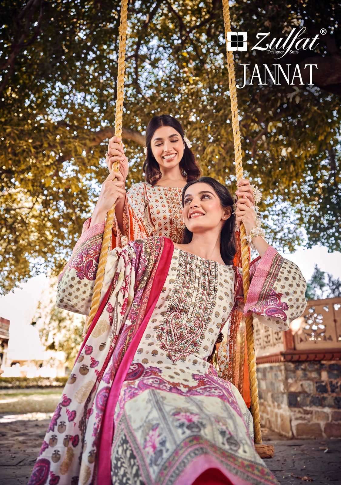 zulfat jannat series 542001-542006 pure cotton suit 