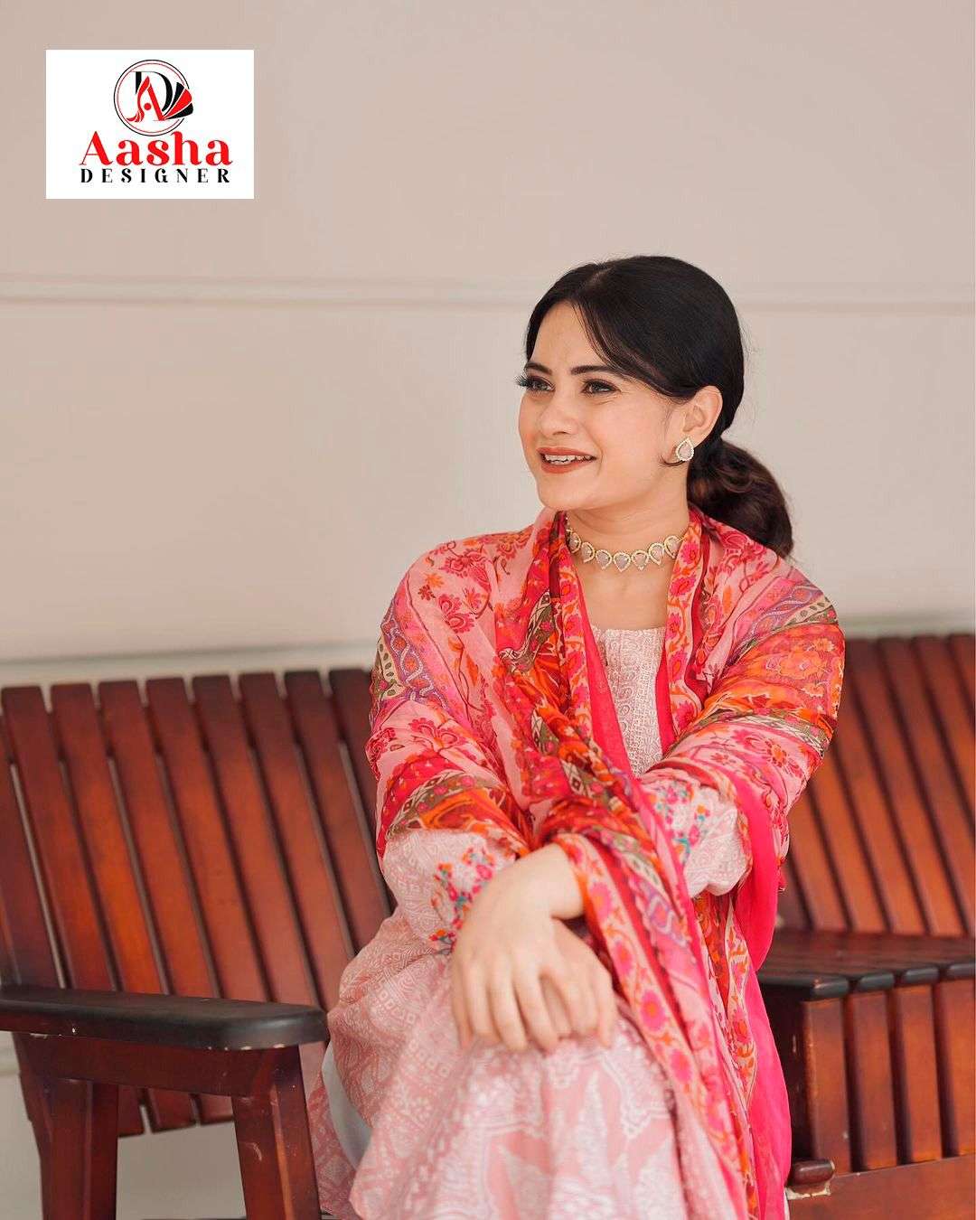 AASHA DESIGNER 1052 ABC designer pure cotton print suit