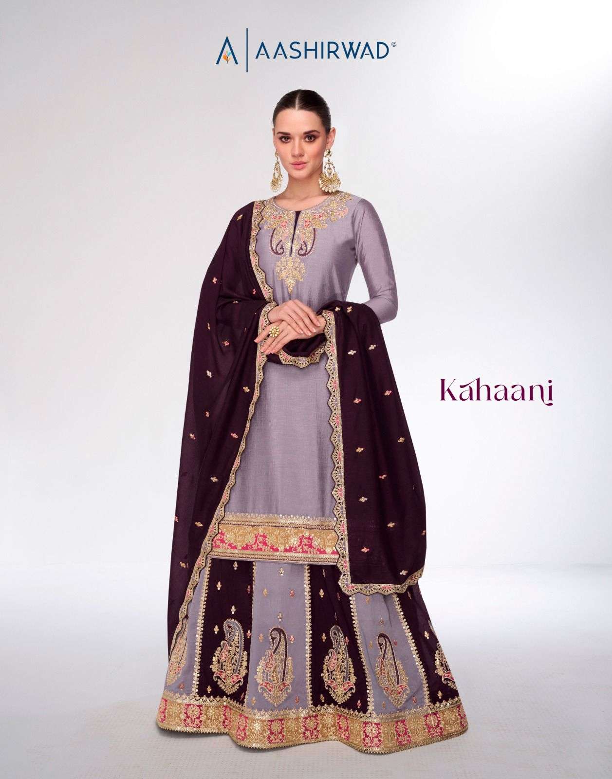 AASHIRWAD KAHANI DESIGNER PREMIUM SILK suit