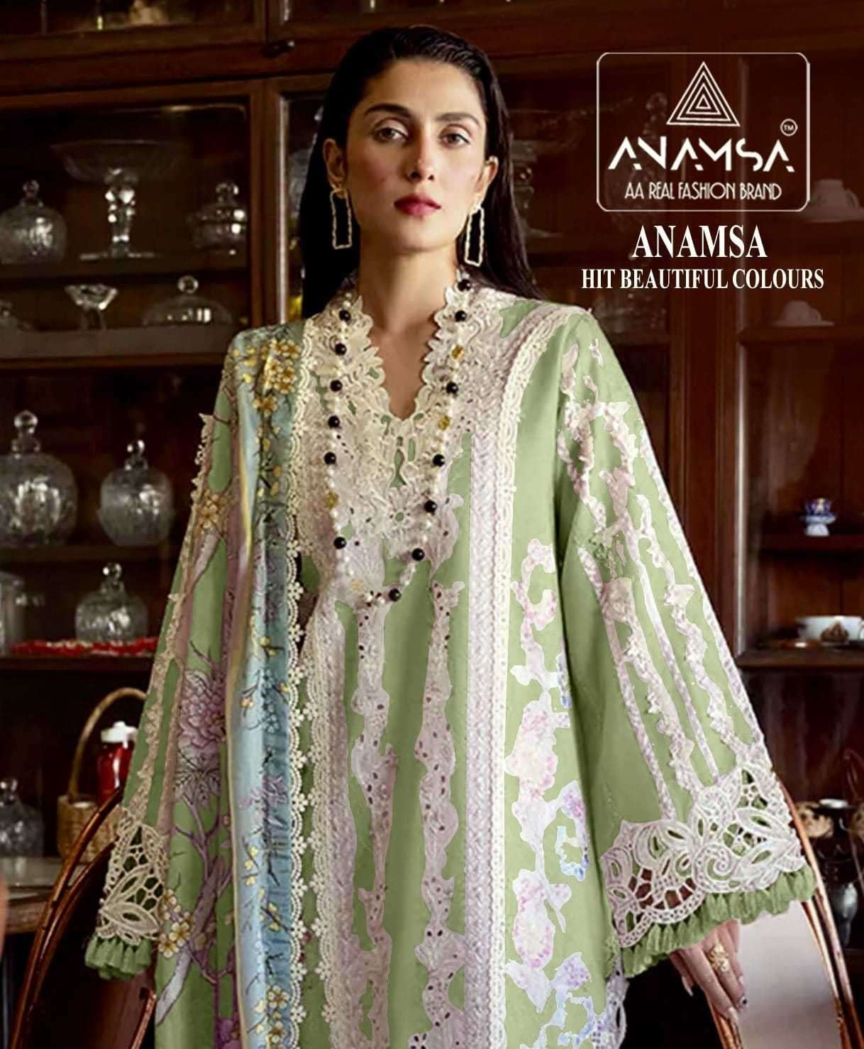 anamsa 444 designer Heavy Pure Georgette With Heavy Embroidered suit