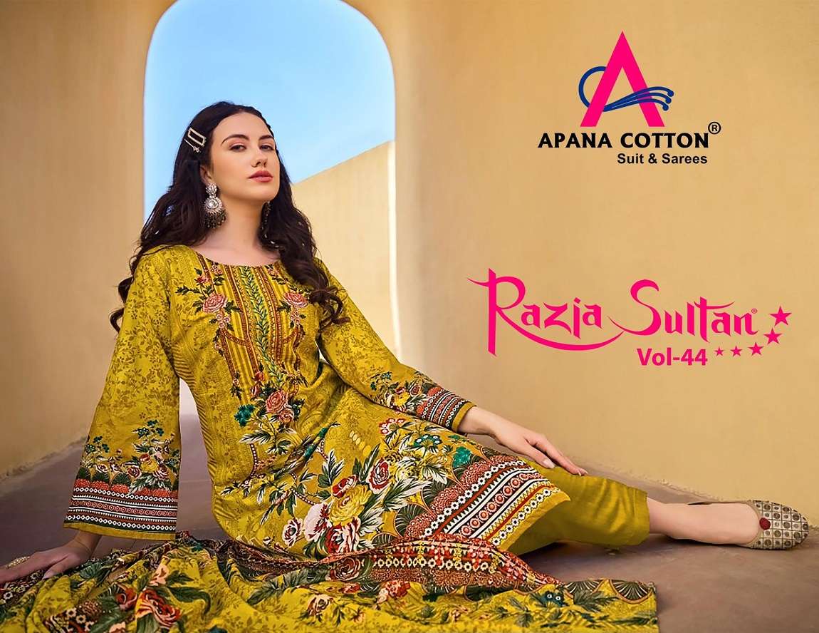 Apana Razia Sultan Vol-44 series 44001-44008 Pure Cotton suit