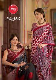 apple sarees mohar vol-1 series 101-104 japan satin saree