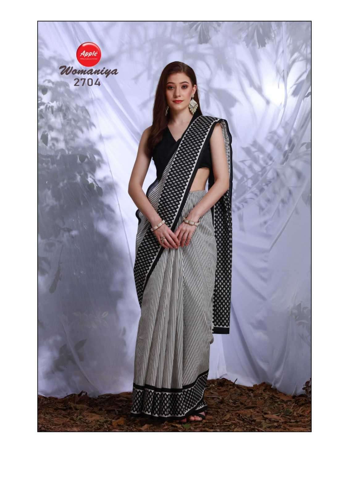 apple womaniya black berry vol 27 series 2701-2712 bhgalpuri saree