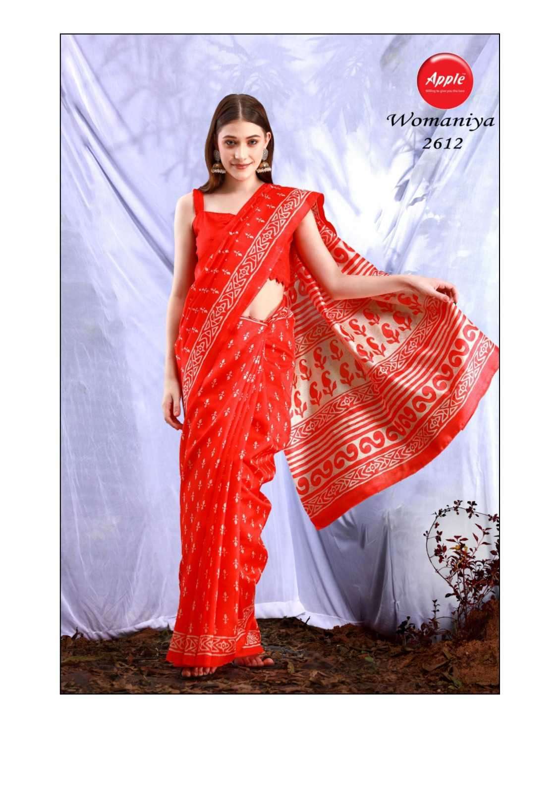 apple womaniya vol 26 series 2601-2612 bhagalpuri saree