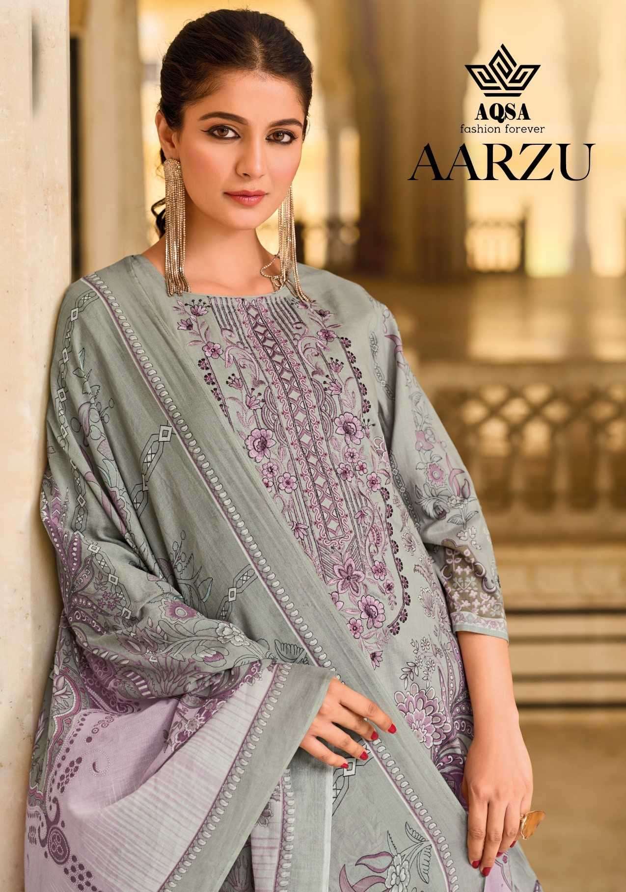 aqsa aarzoo series 7001-7006 60*60 CAMRICK cotton suit