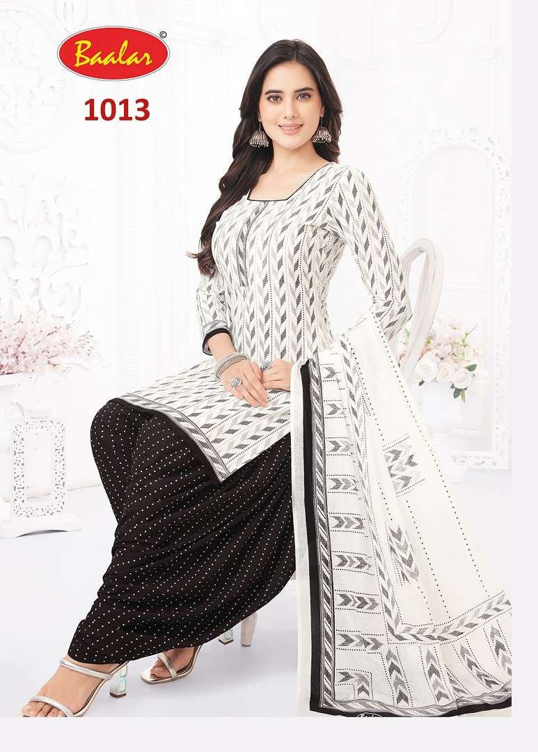 Baalar Colours Black&White Vol-1 series 1008-1013 heavy cotton suit