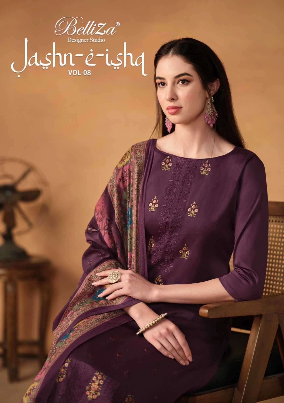 belliza jashn e ishq vol 8 series 917001-917006 Pure Heavy Jam suit