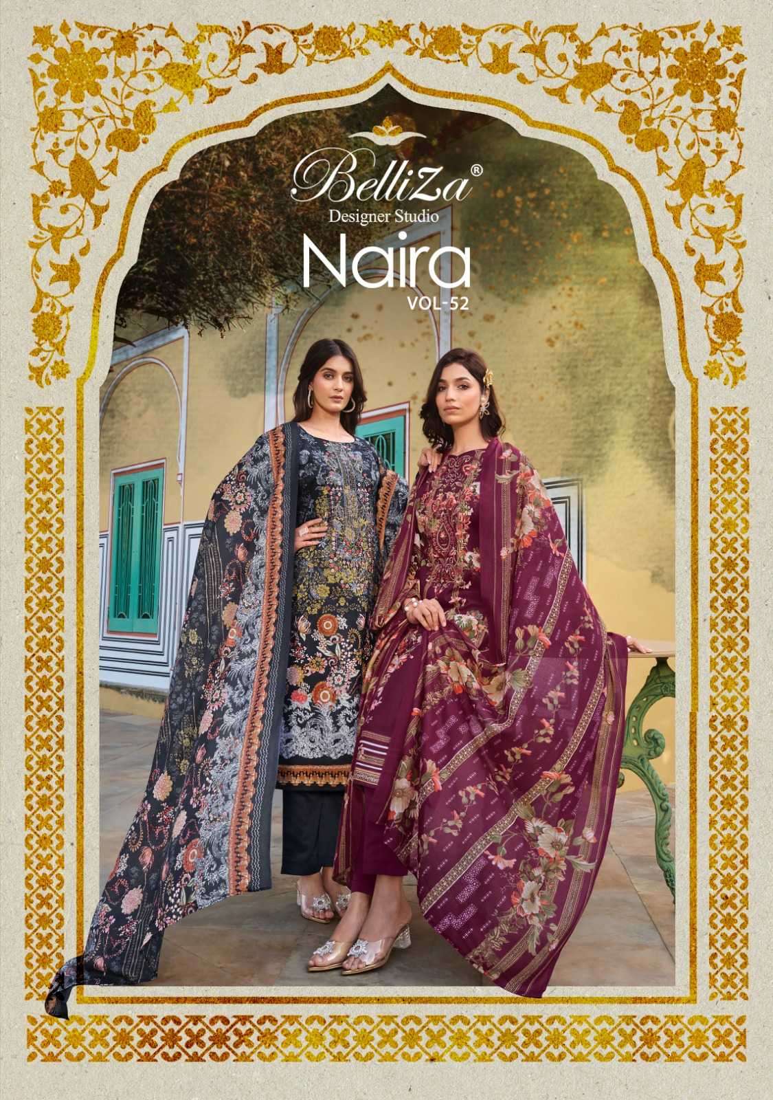 belliza naira vol 52 series 919001-919008 Pure Cotton suit 