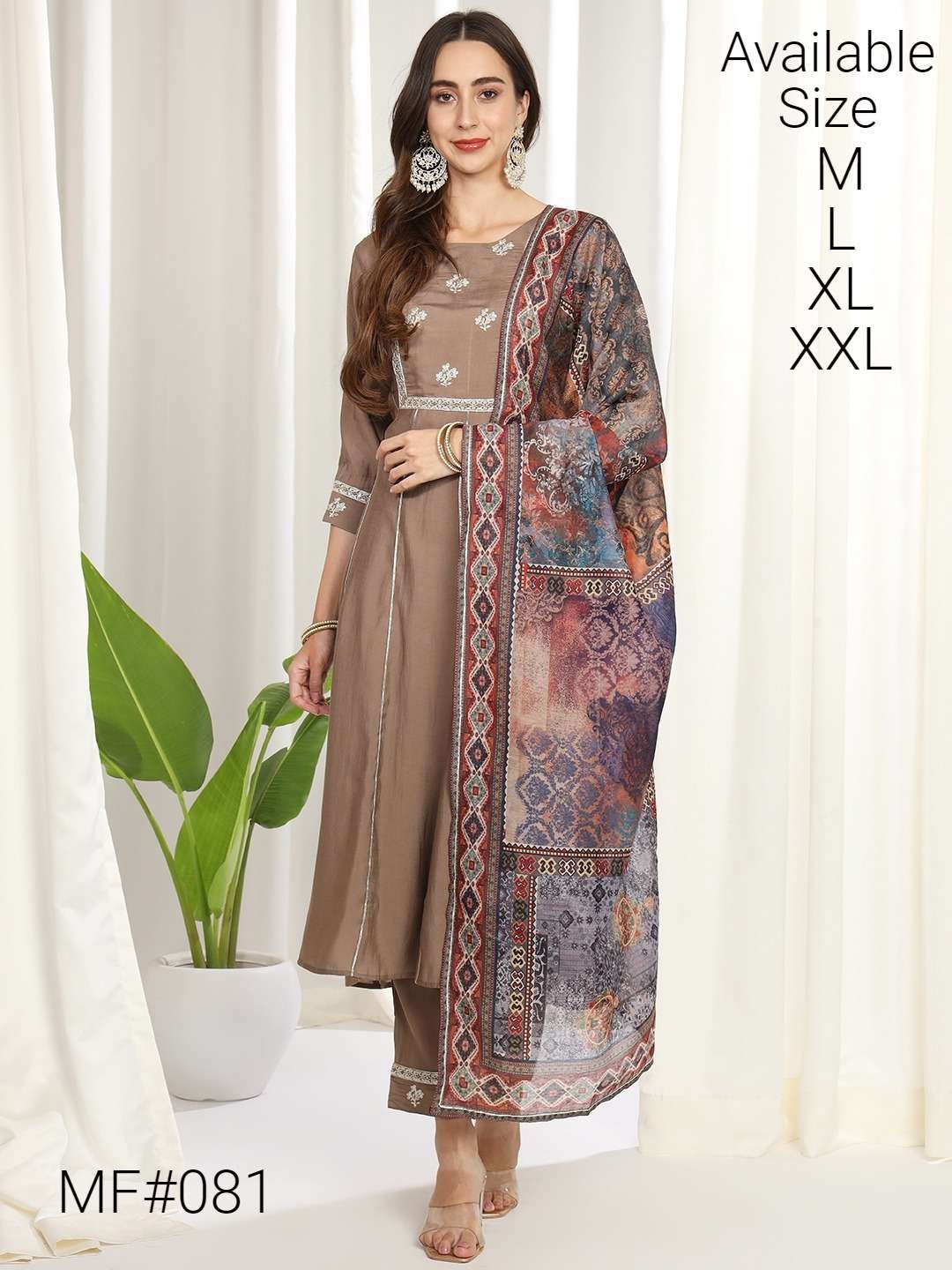 bt 150524 Heavy Embroidered & Printed silk cotton Dresses for festive season