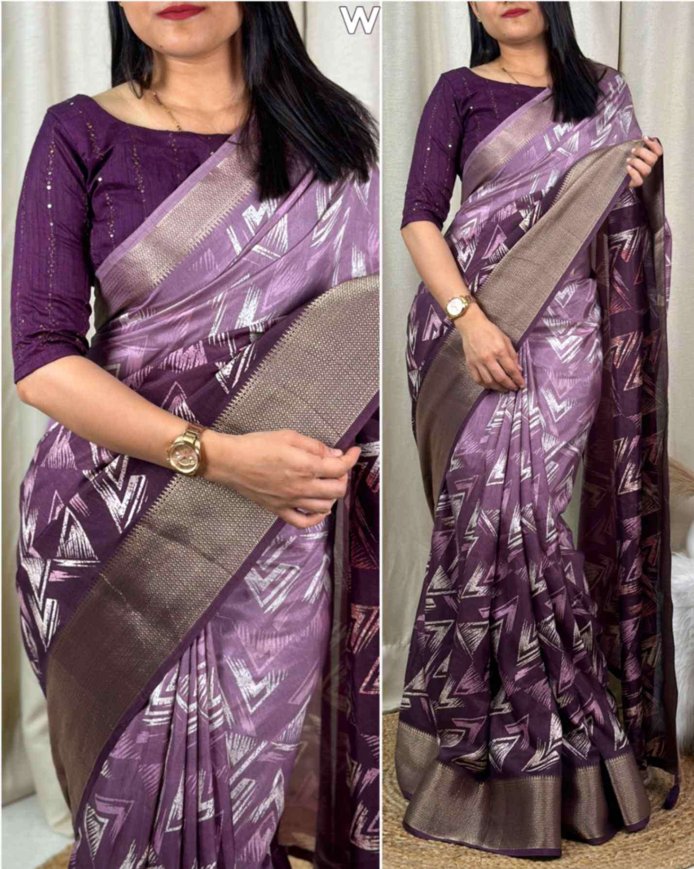BT-56 Dhviti designer muslin cotton A perfect printed saree 
