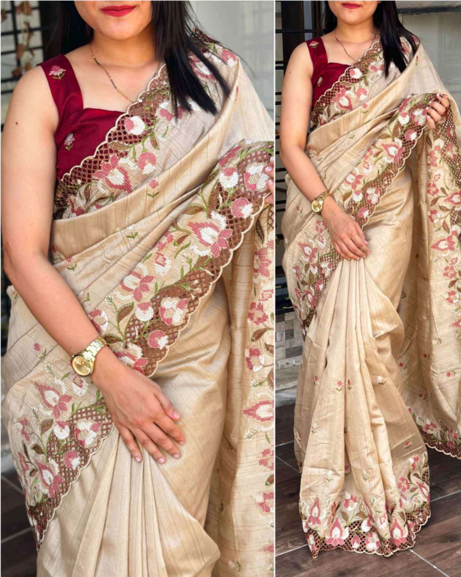 BT-56 Vijayalaxmi vol-2 designer visca slub silk saree