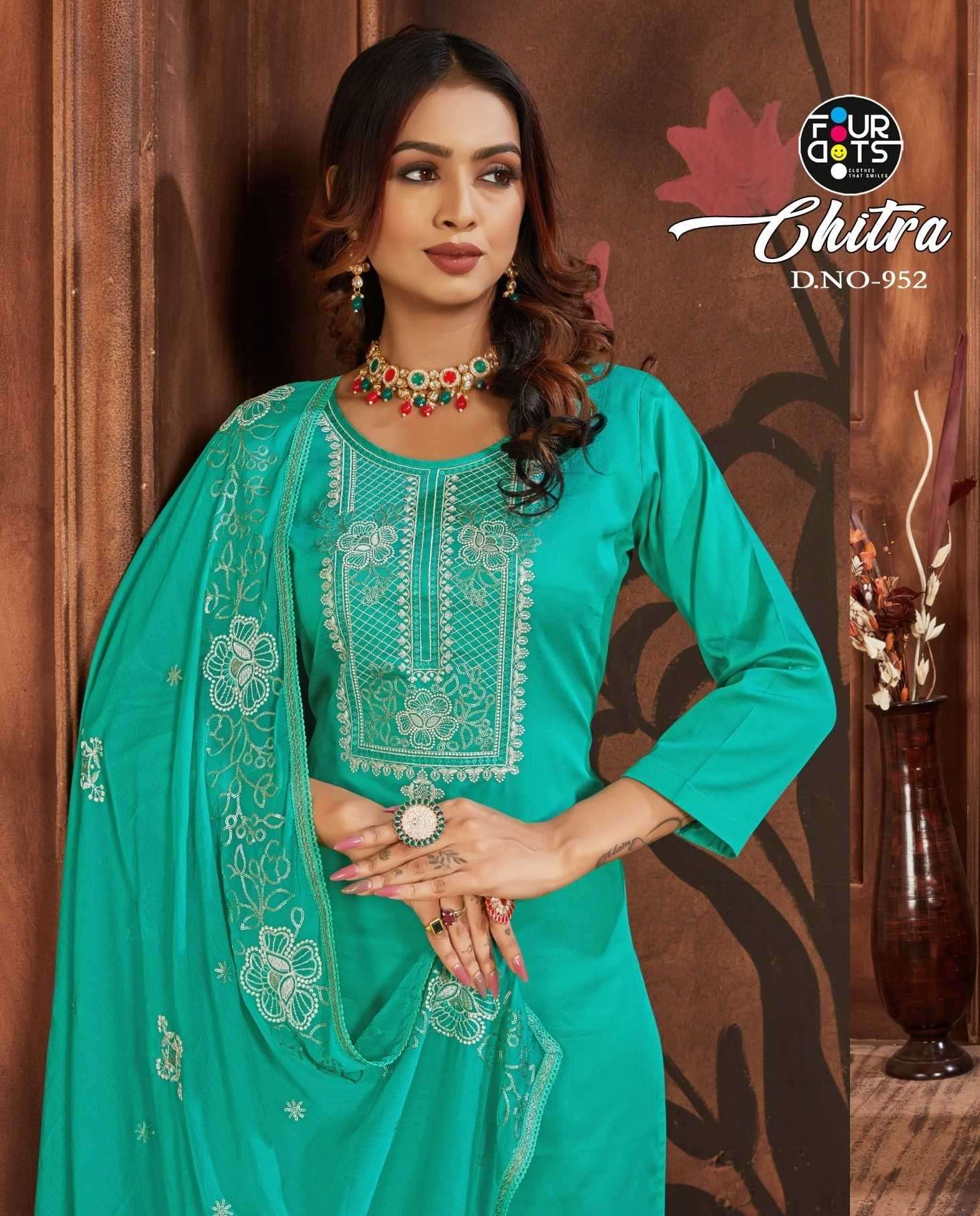 fourdots chitra series 951- 954  Jam Silk Cotton suit