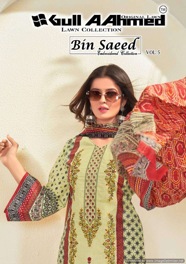 Gull A Ahmed Bin Saeed Vol-5 series 5001-5006  Heavy Lawn Cotton suit