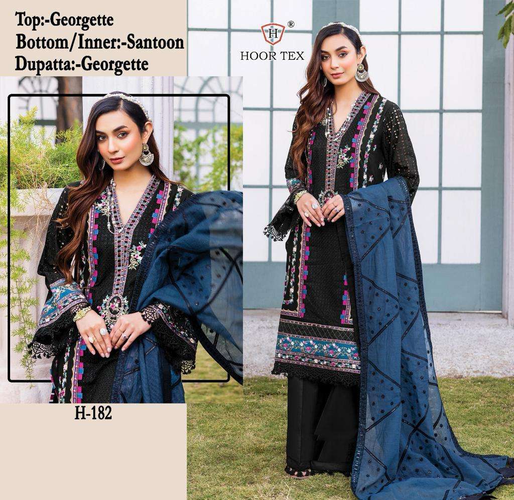 hoor tex H-182 faux georgette suit 