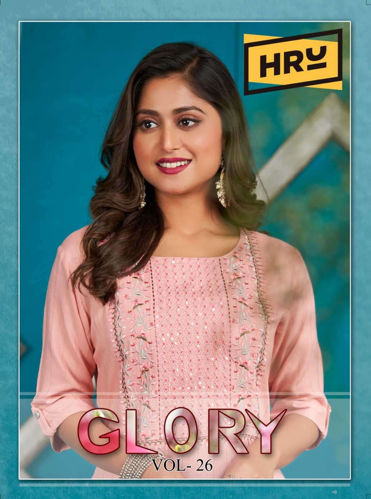 hru glory vol 26 pure viscose lurex kurti 