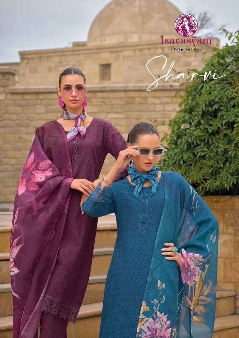 isavasyam sharvi series 10001-10006 camric cotton readymade suit 