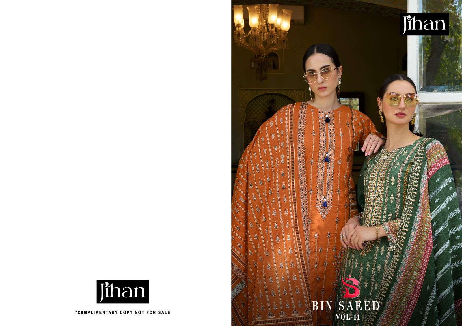 JIHAN BIN SAEED LAWN COLLECTION VOL -11 designer PURE LAWN PRINT suit