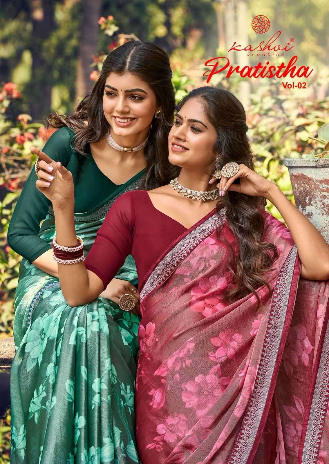 kashvi pratistha vol 2 series 1001-1008 brasso saree