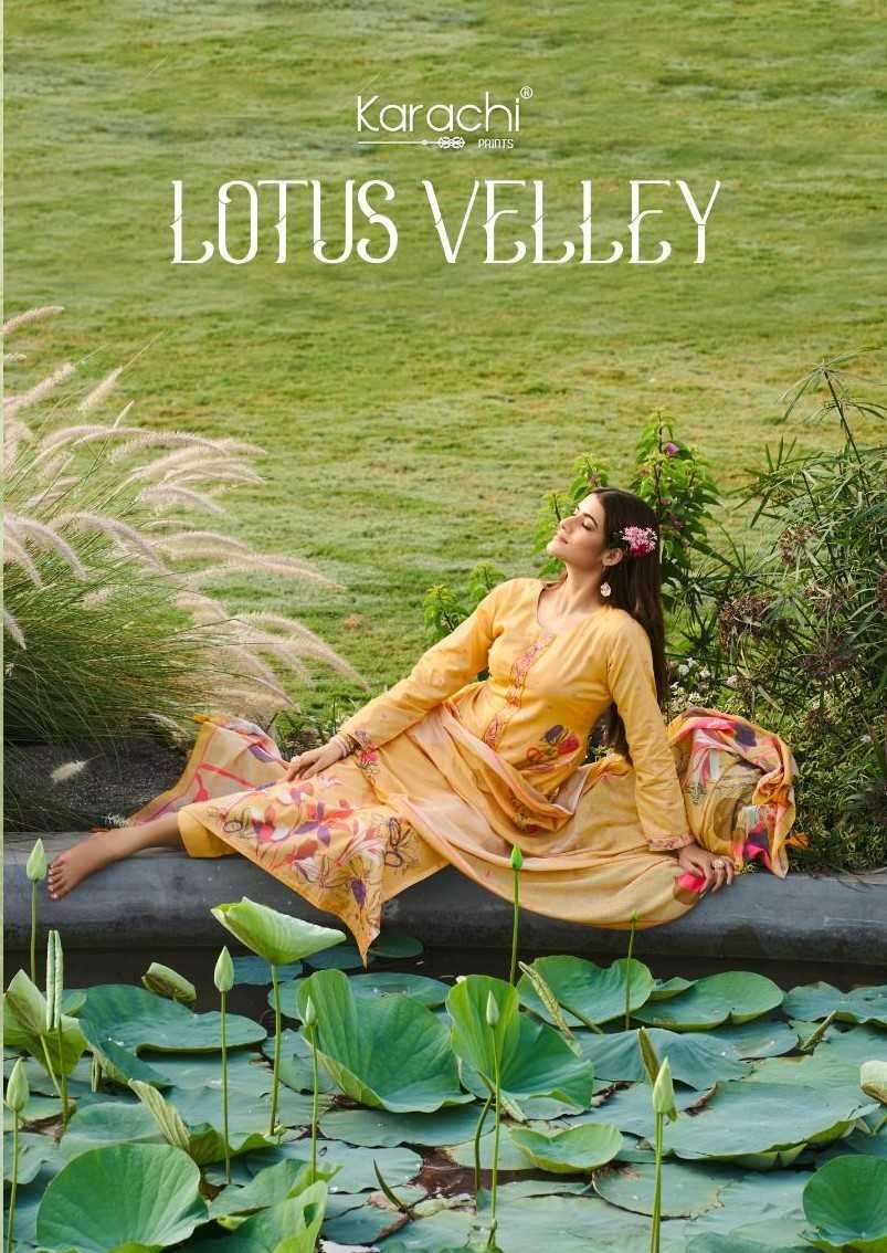 kesar karachi lotus velley series 1601-1606 pure lawn cotton suit