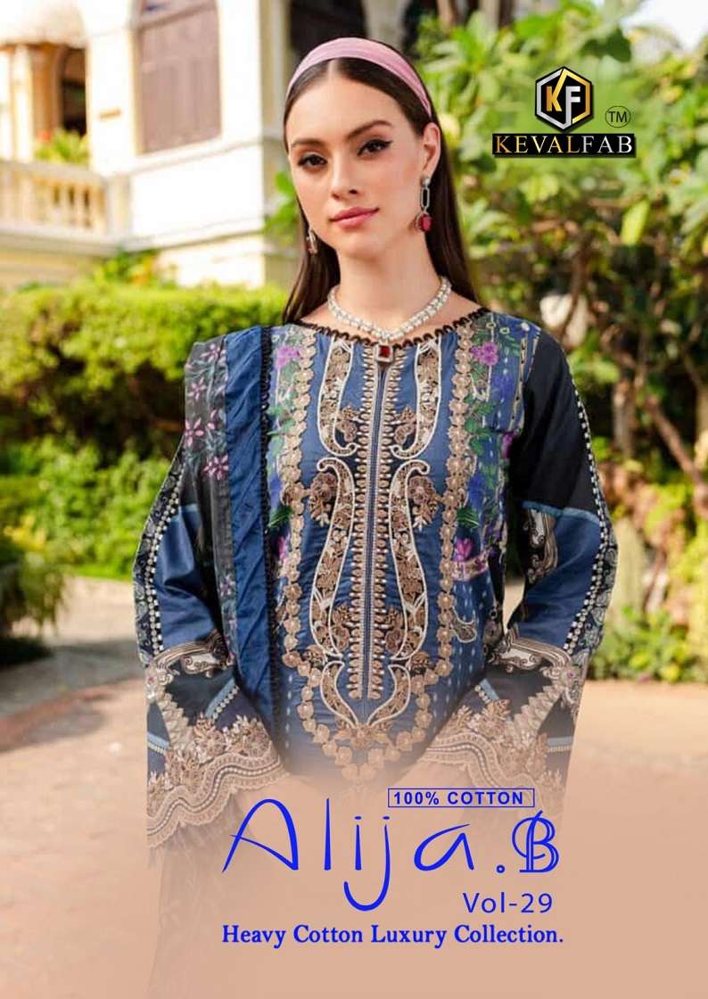 Keval fab Alija B Vol-29 series 29001-29006 Pure Cotton suit