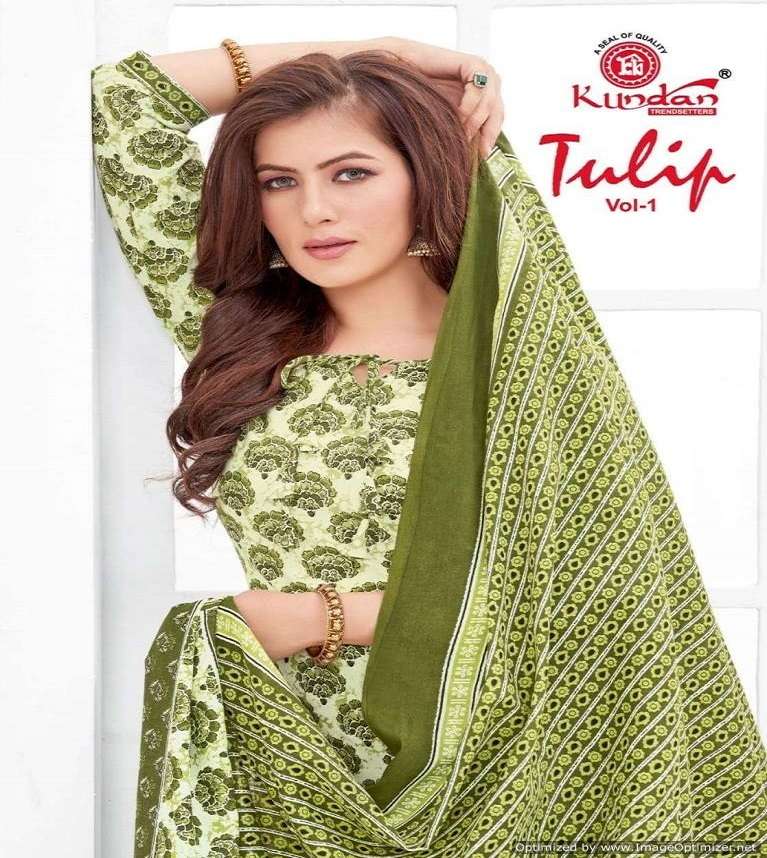 Kundan Tulip Vol-1 series 1001-1012 Pure Cotton readymde suit 