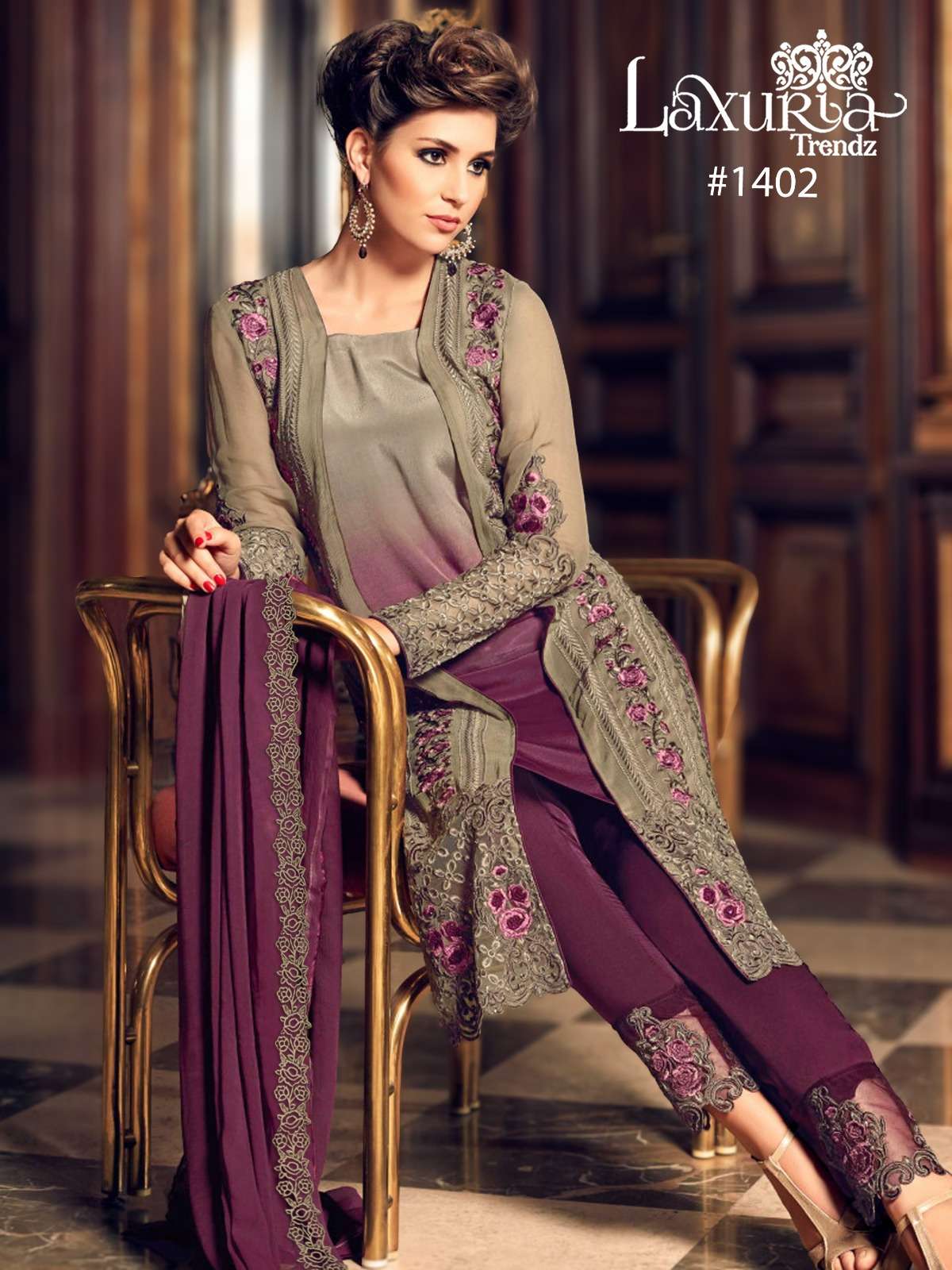 laxuria trendz 1402 Fox Georgette readymde suit