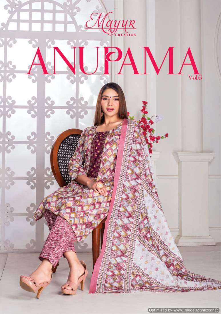 Mayur Anupama Vol-6 series 6001-6010 Heavy Lawn Cotton suit