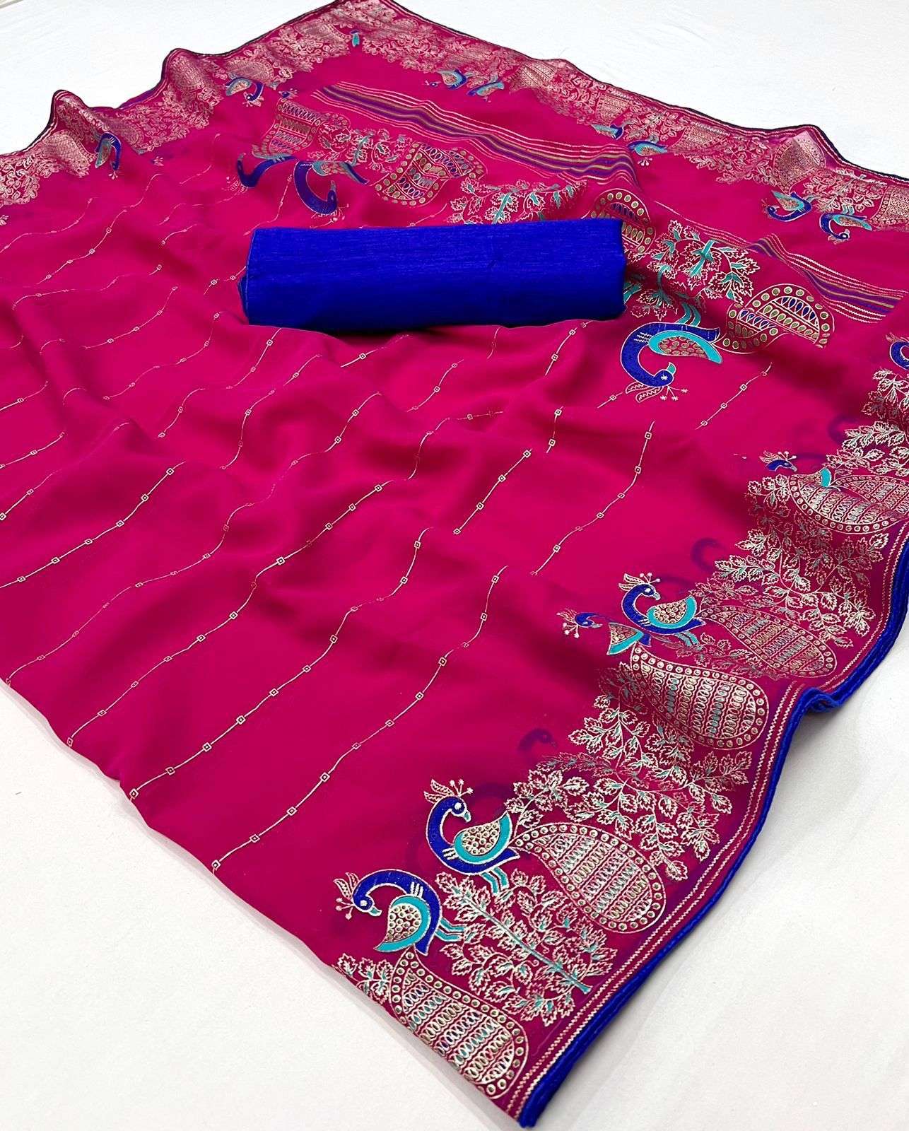 MorPankh designer Heavy Georgette Fabric saree