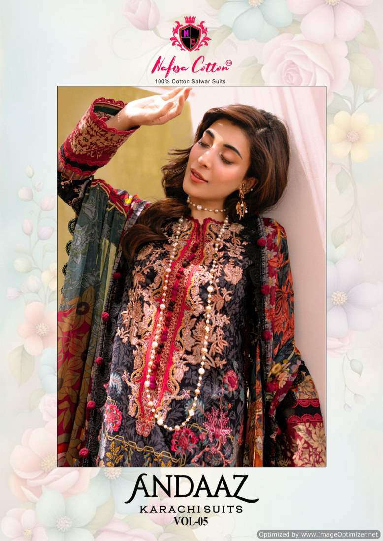 Nafisa Andaaz Vol-5 series 5001-5006 Heavy Soft Cotton suit