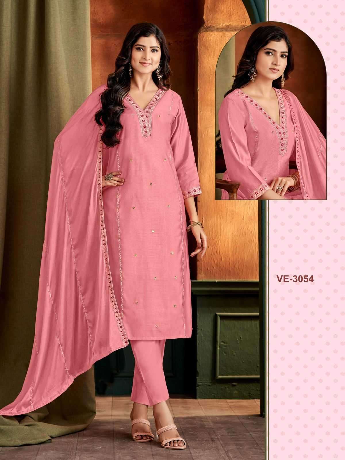 pr 3053 & 3054 Fancy Rayon With Embroidery work readymade suit 